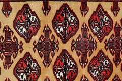 Handmade Vintage Tekke Turkmen Sara Rug | 123 x 88 cm | 4' x 2'10" - Najaf Rugs & Textile