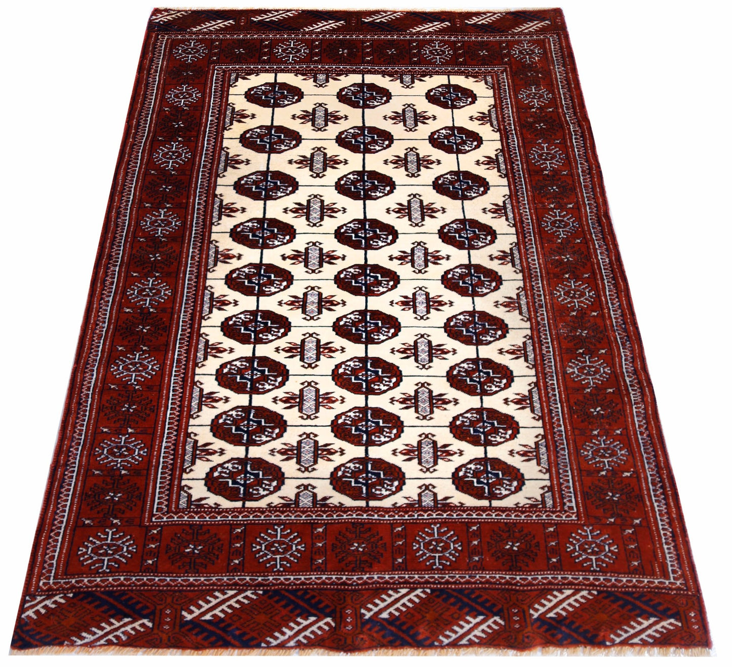 Handmade Vintage Princess Bokhara Rug | 141 x 95 cm | 4'8" x 3'1" - Najaf Rugs & Textile