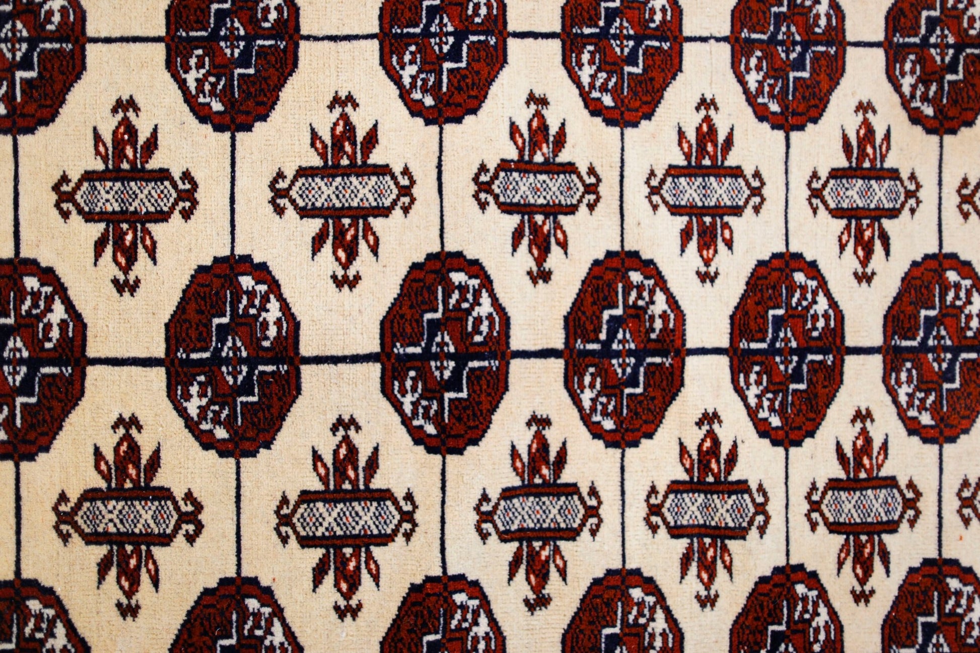 Handmade Vintage Princess Bokhara Rug | 141 x 95 cm | 4'8" x 3'1" - Najaf Rugs & Textile