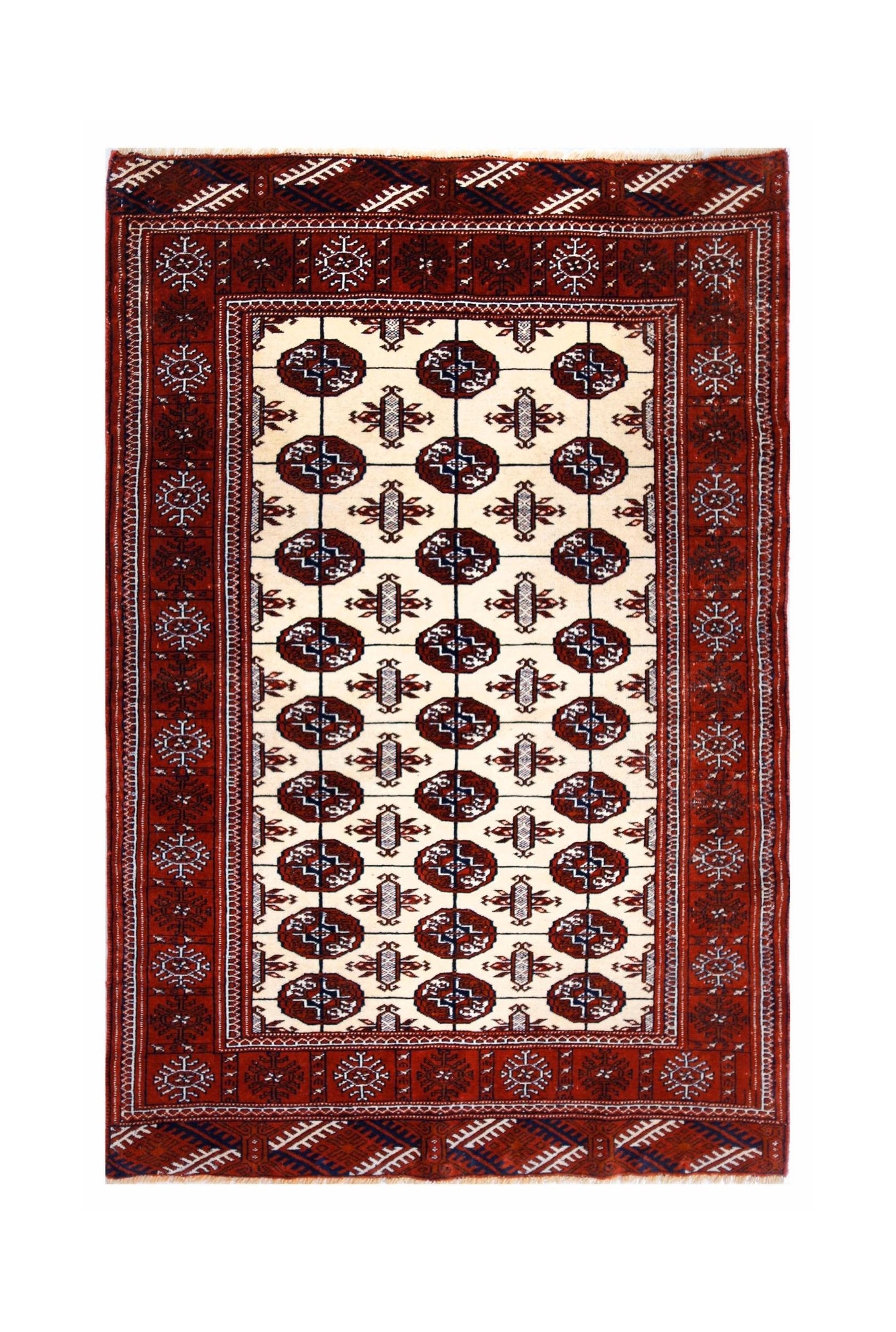 Handmade Vintage Princess Bokhara Rug | 141 x 95 cm | 4'8" x 3'1" - Najaf Rugs & Textile