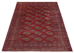 Handmade Fine Vintage Tekke Turkmen Sara Rug | 166 x 133 cm | 5'5" x 4'4" - Najaf Rugs & Textile