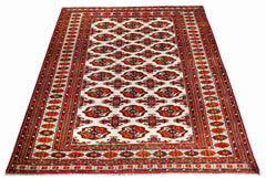 Handmade Vintage Princess Bokhara Rug | 168 x 144 cm | 5'6" x 4'9" - Najaf Rugs & Textile