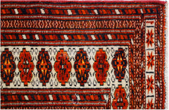 Handmade Vintage Princess Bokhara Rug | 168 x 144 cm | 5'6" x 4'9" - Najaf Rugs & Textile