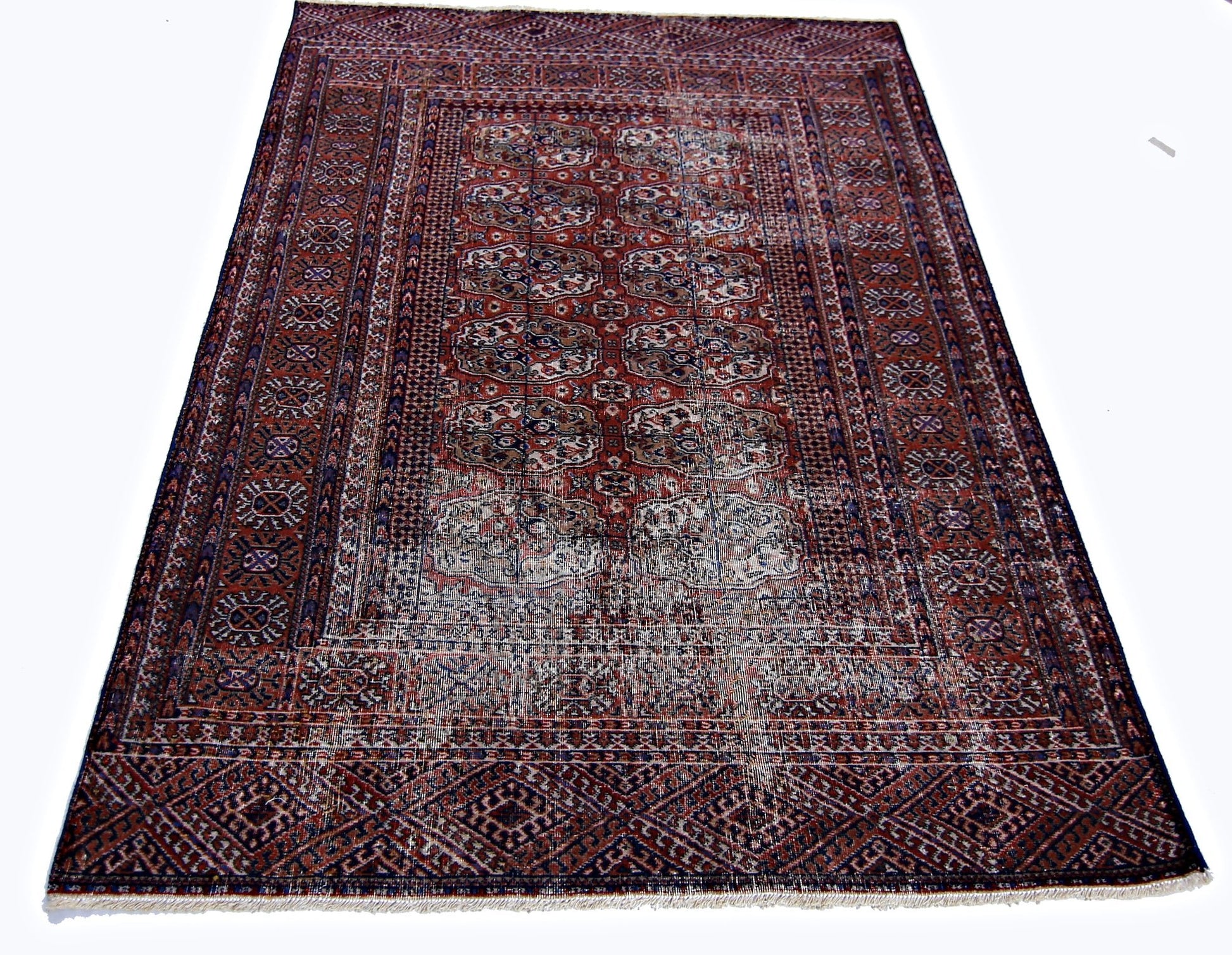 Handmade Vintage Turkmen Tekke Rug | 172 x 121 cm | 5'8" x 4' - Najaf Rugs & Textile