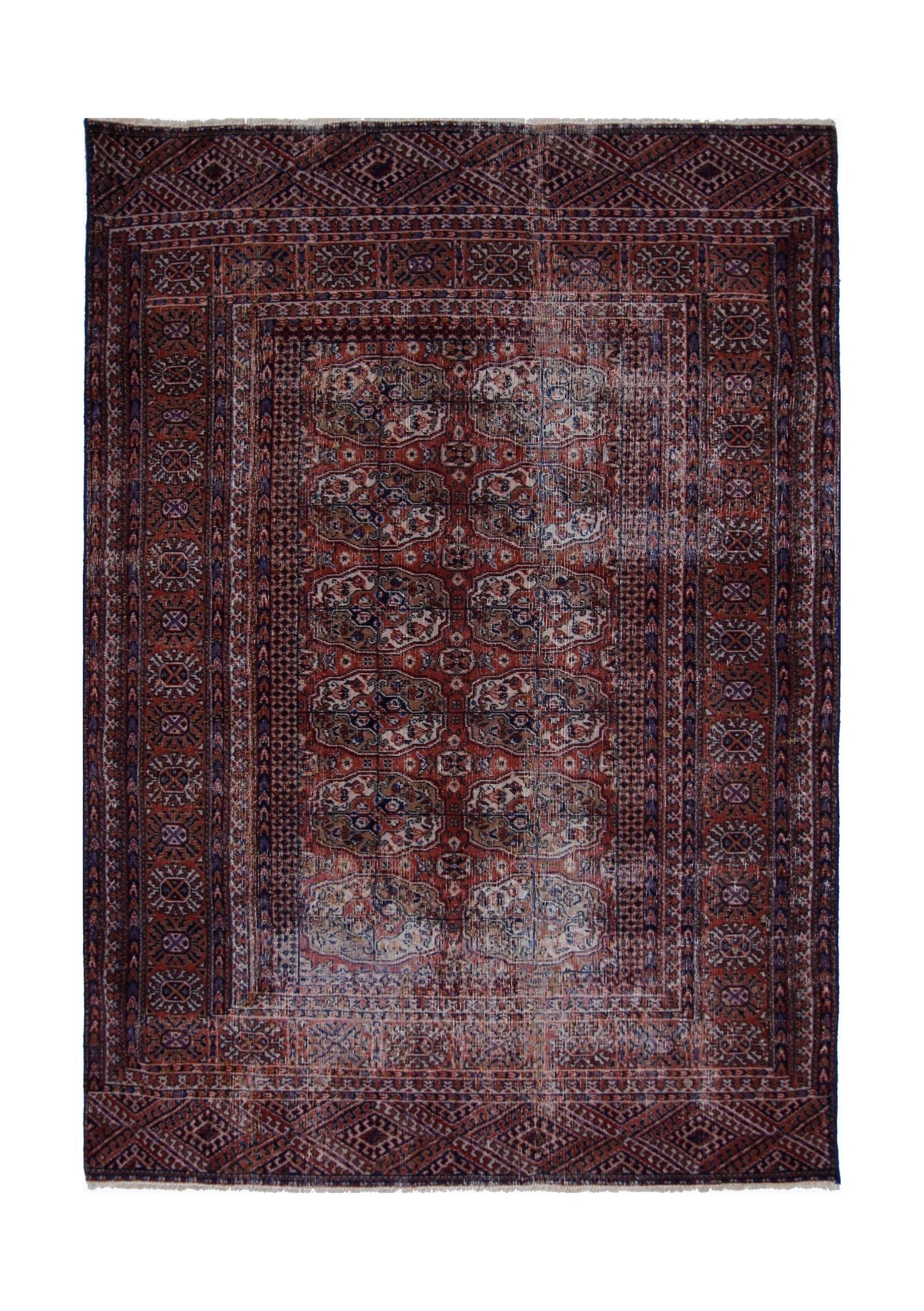 Handmade Vintage Turkmen Tekke Rug | 172 x 121 cm | 5'8" x 4' - Najaf Rugs & Textile