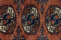 Handmade Vintage Tekke Turkmen Sara Rug | 186 x 127 cm | 6'1" x 4'2" - Najaf Rugs & Textile