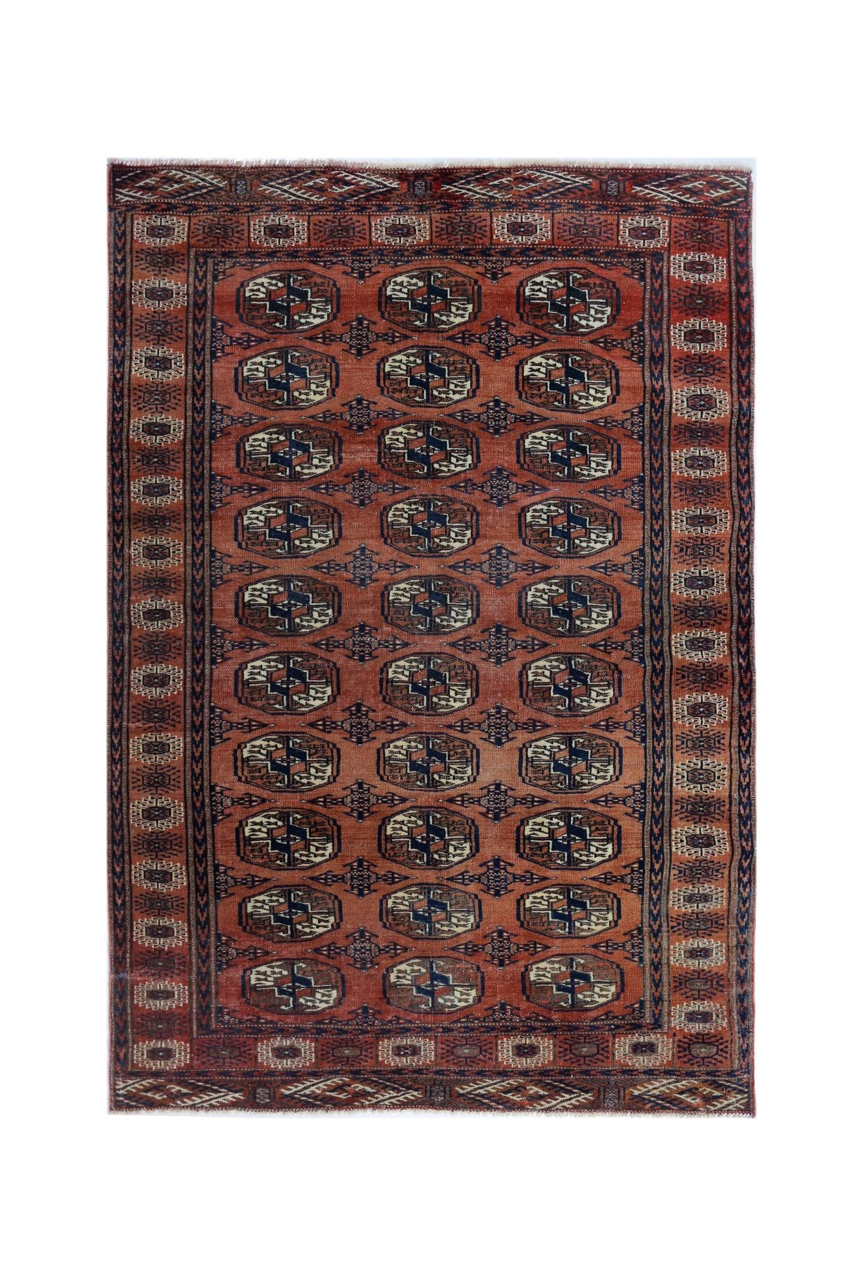 Vintage Turkmen Tekke Rug