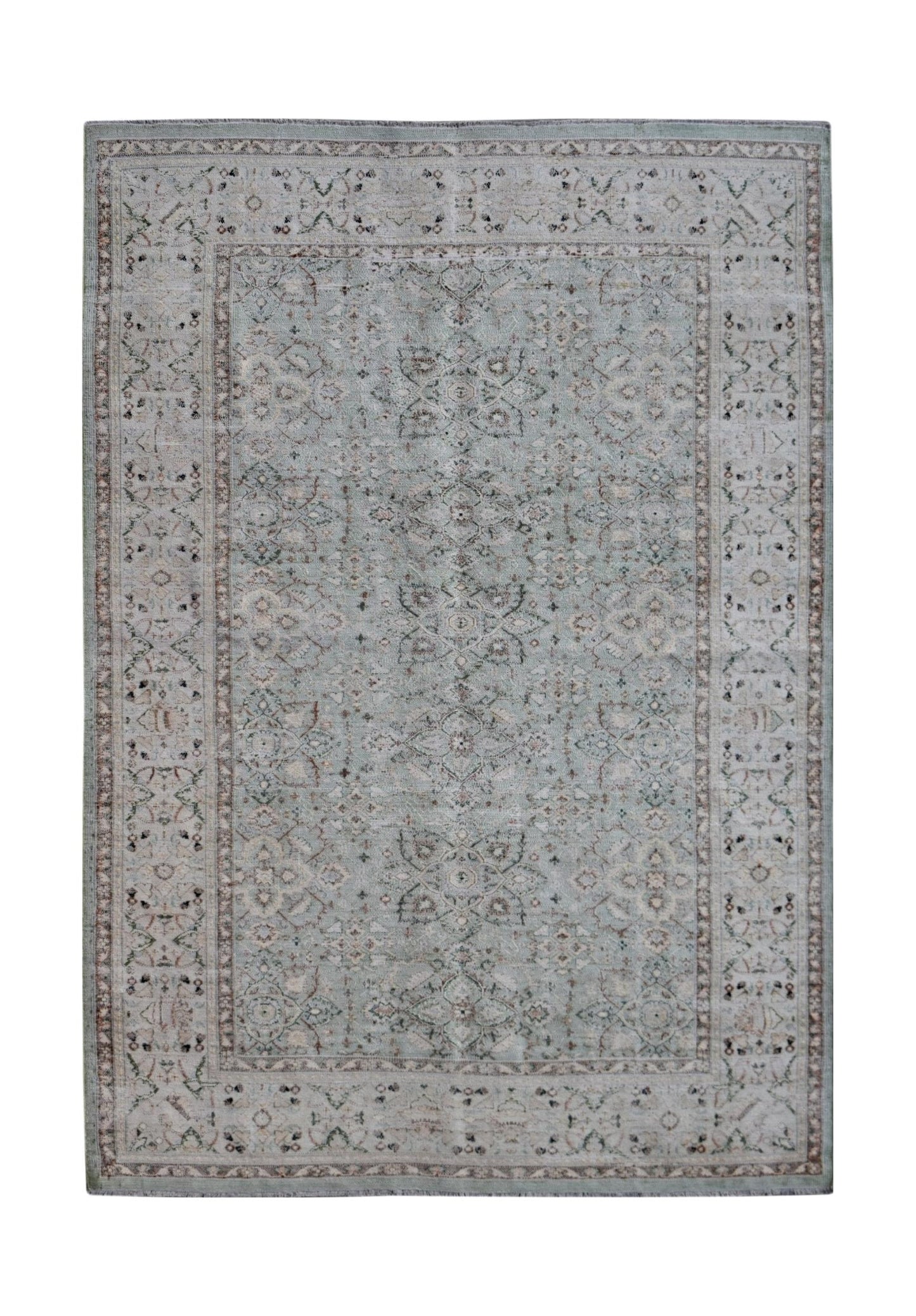 Handknotted Transitional Rug | 245 x 152 cm | 8' x 5' - Najaf Rugs & Textile
