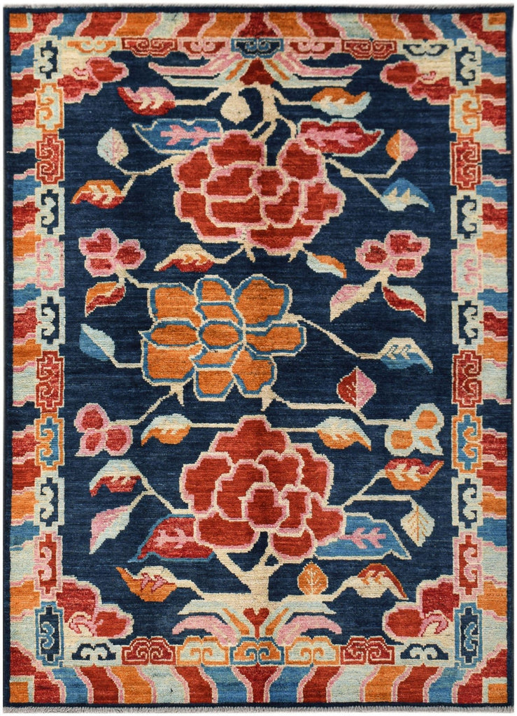 Handknotted Transitional Tribal Afghan Rug | 235 x 173 cm | 7'9" x 5'8" - Najaf Rugs & Textile