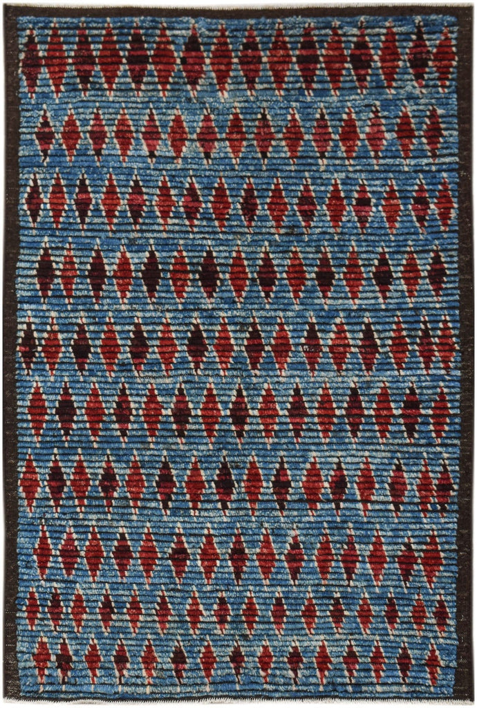 Handknotted Tribal Afghan Berber Rug | 154 x 103 cm | 5'1" x 3'5" - Najaf Rugs & Textile