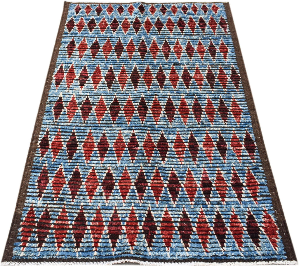 Handknotted Tribal Afghan Berber Rug | 157 x 103 cm | 5'2" x 3'4" - Najaf Rugs & Textile