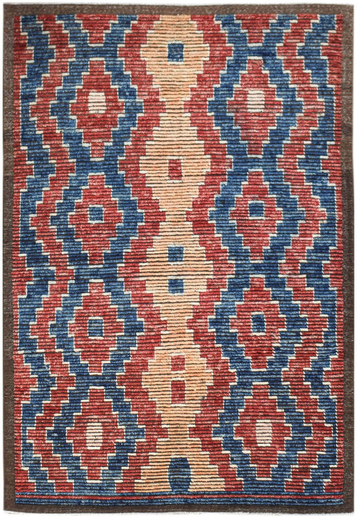 Handknotted Tribal Afghan Berber Rug | 244 x 162 cm | 8' x 5'4" - Najaf Rugs & Textile