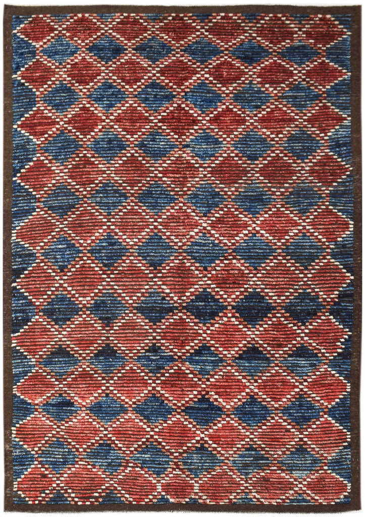Handknotted Tribal Afghan Berber Rug | 251 x 182 cm | 8'3" x 6' - Najaf Rugs & Textile