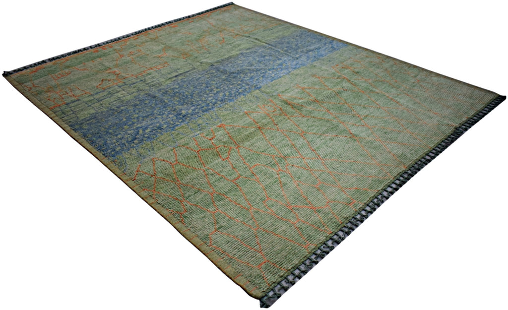 Handknotted Tribal Afghan Berber Rug | 306 x 252 cm | 10'1" x 8'3" - Najaf Rugs & Textile