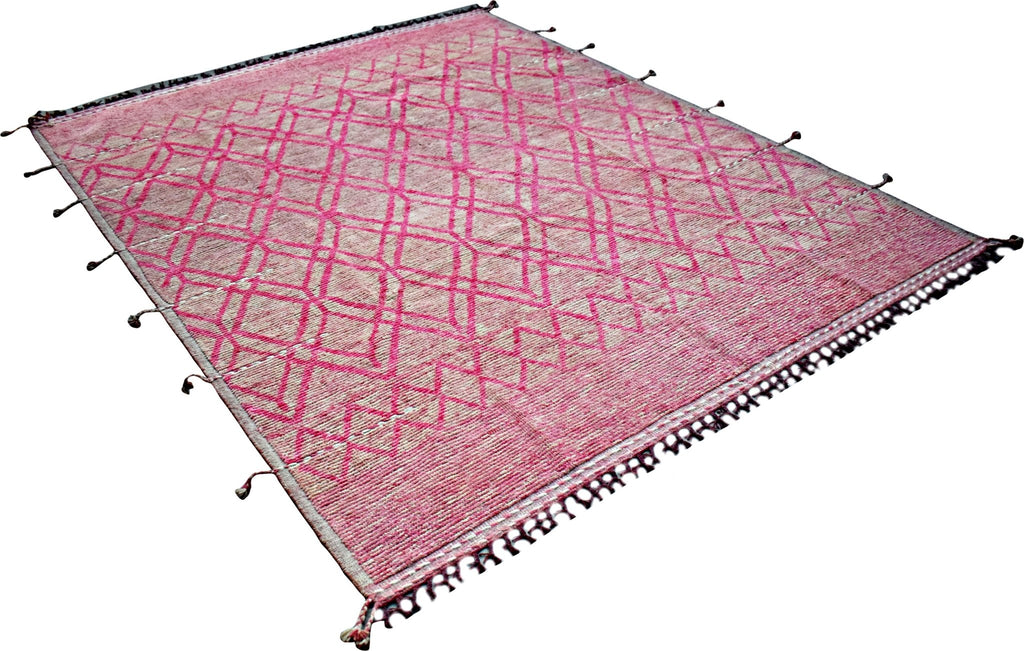 Handknotted Tribal Afghan Berber Rug | 316 x 243 cm | 10'5" x 8' - Najaf Rugs & Textile