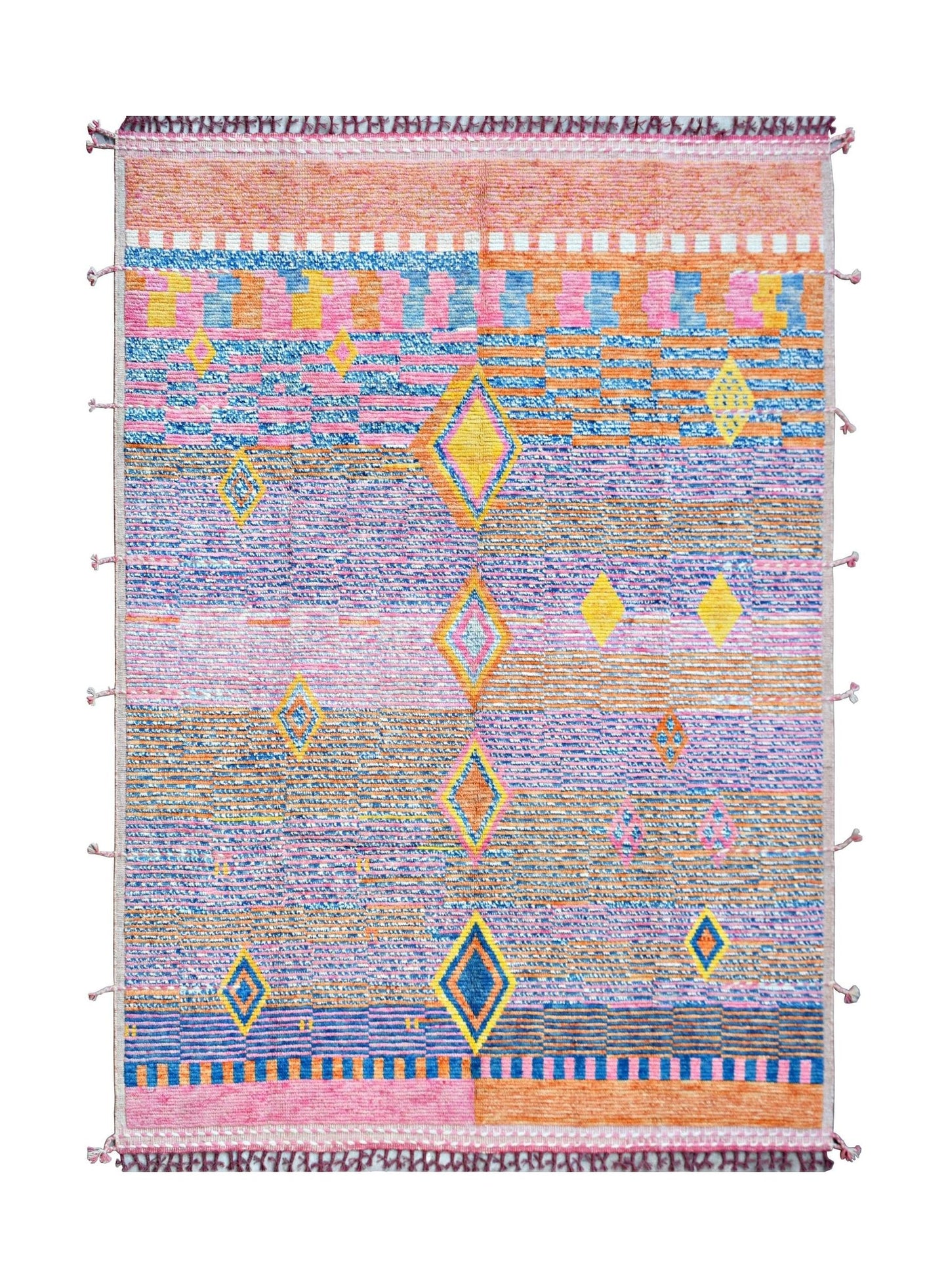 Handknotted Tribal Afghan Berber Rug | 316 x 243 cm | 10'5" x 8' - Najaf Rugs & Textile