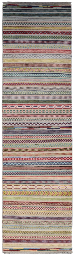 Handmade Afghan Barjasta Hallway Runner | 294 x 75 cm | 9'8" x 2'6" - Najaf Rugs & Textile