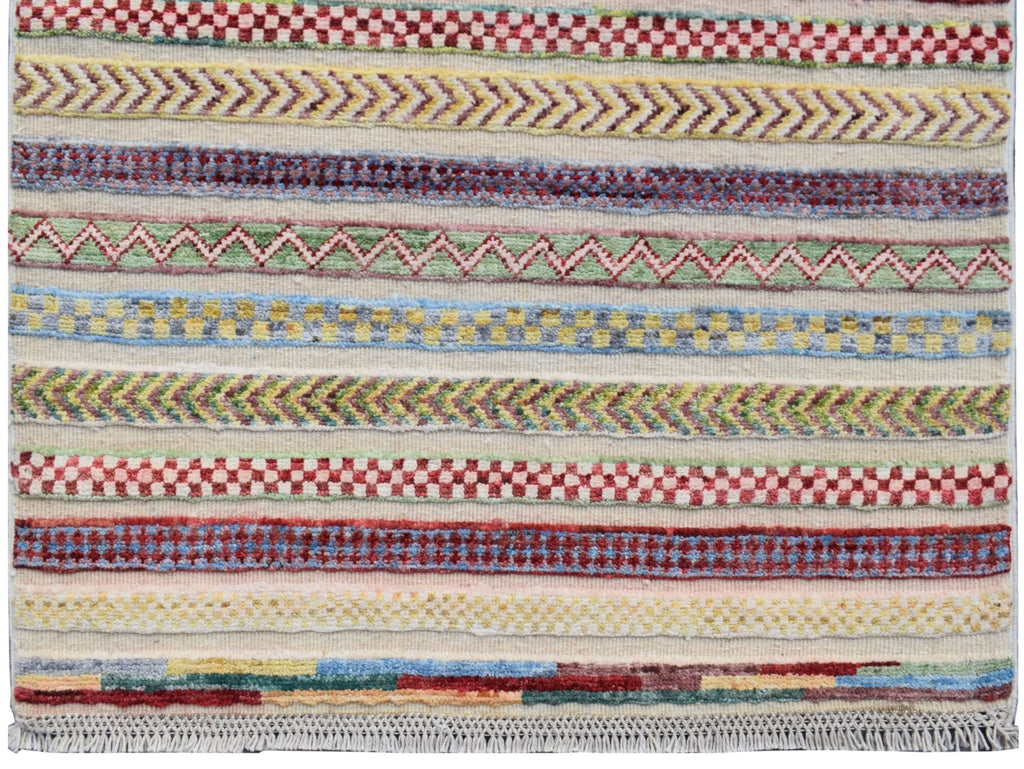 Handmade Afghan Barjasta Hallway Runner | 294 x 75 cm | 9'8" x 2'6" - Najaf Rugs & Textile