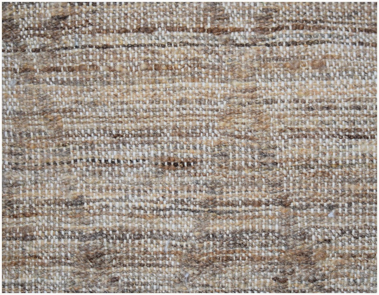 A handmade Afghan Yekta rug featuring a textured, multi-tonal brown and cream woven wool pattern.