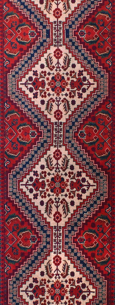 Handmade Afghan Biljik Hallway Runner | 300 x 87 cm | 9'8" x 2'8" - Najaf Rugs & Textile