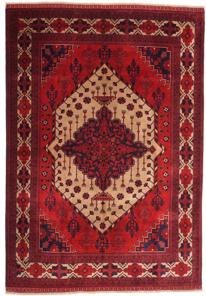 Handmade Afghan Biljik Rug | 231 x 171 cm | 7'5" x 5'6" - Najaf Rugs & Textile