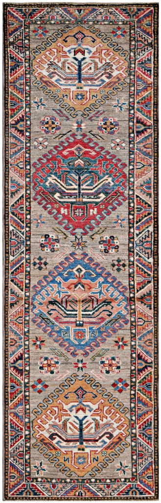 Handmade Afghan Chobi Hallway Runner | 206 x 62 cm | 6'9" x 2' - Najaf Rugs & Textile