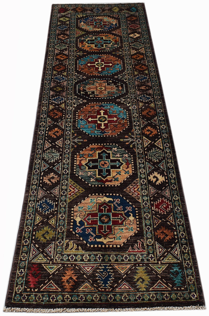 Handmade Afghan Chobi Hallway Runner | 257 x 83 cm | 8'5" x 2'9" - Najaf Rugs & Textile