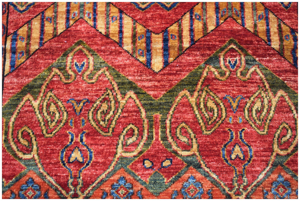 Handmade Afghan Chobi Hallway Runner | 296 x 88 cm | 9'9" x 2'11" - Najaf Rugs & Textile