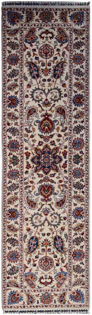 Handmade Afghan Chobi Hallway Runner | 310 x 84 cm | 10'3" x 2'9" - Najaf Rugs & Textile