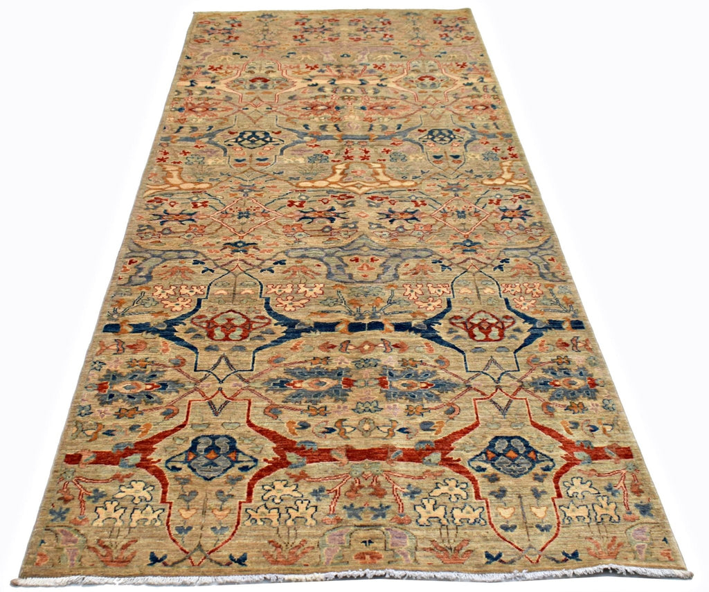 Handmade Afghan Chobi Hallway Runner | 366 x 149 cm | 12' x 4'9" - Najaf Rugs & Textile