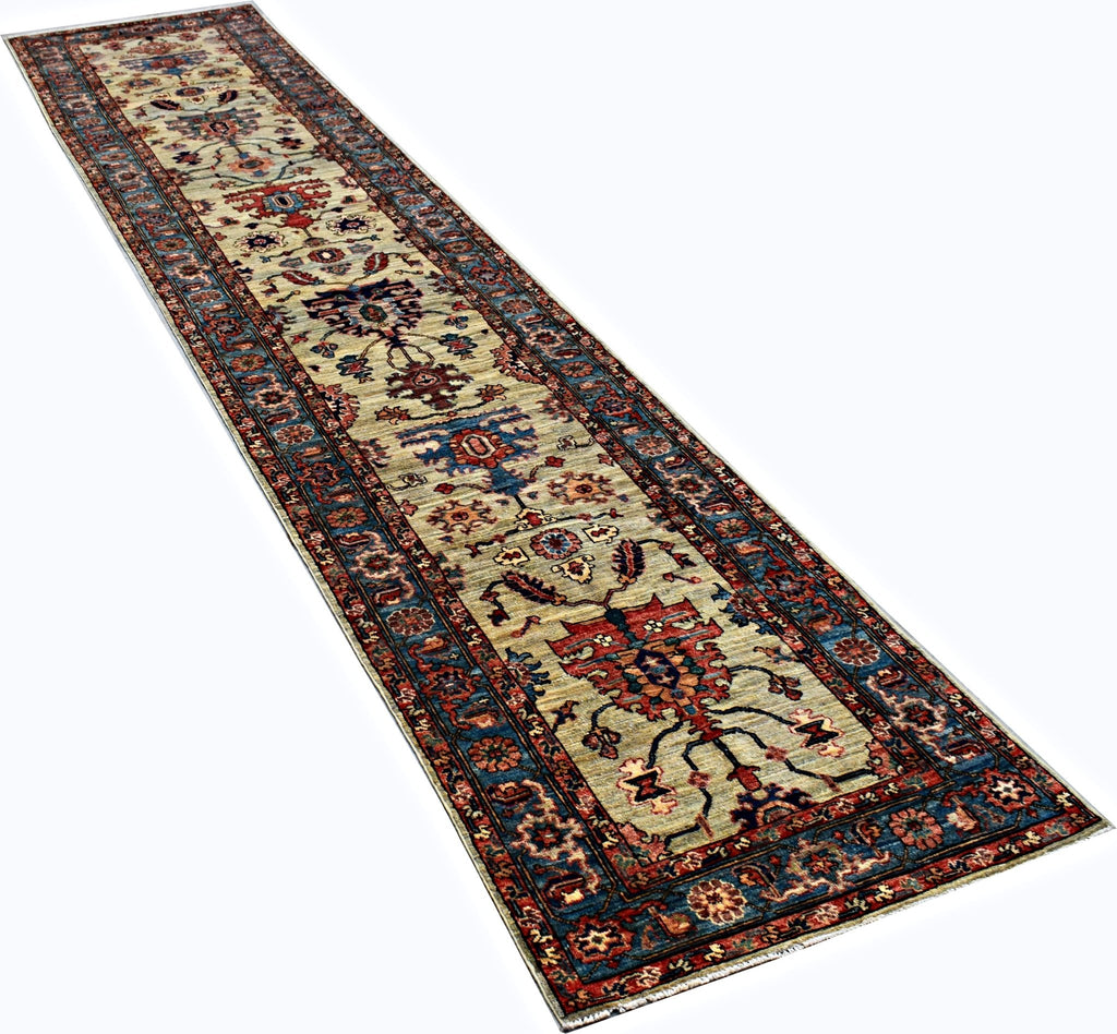 Handmade Afghan Chobi Hallway Runner | 475 x 97 cm | 15'7" x 3'2" - Najaf Rugs & Textile