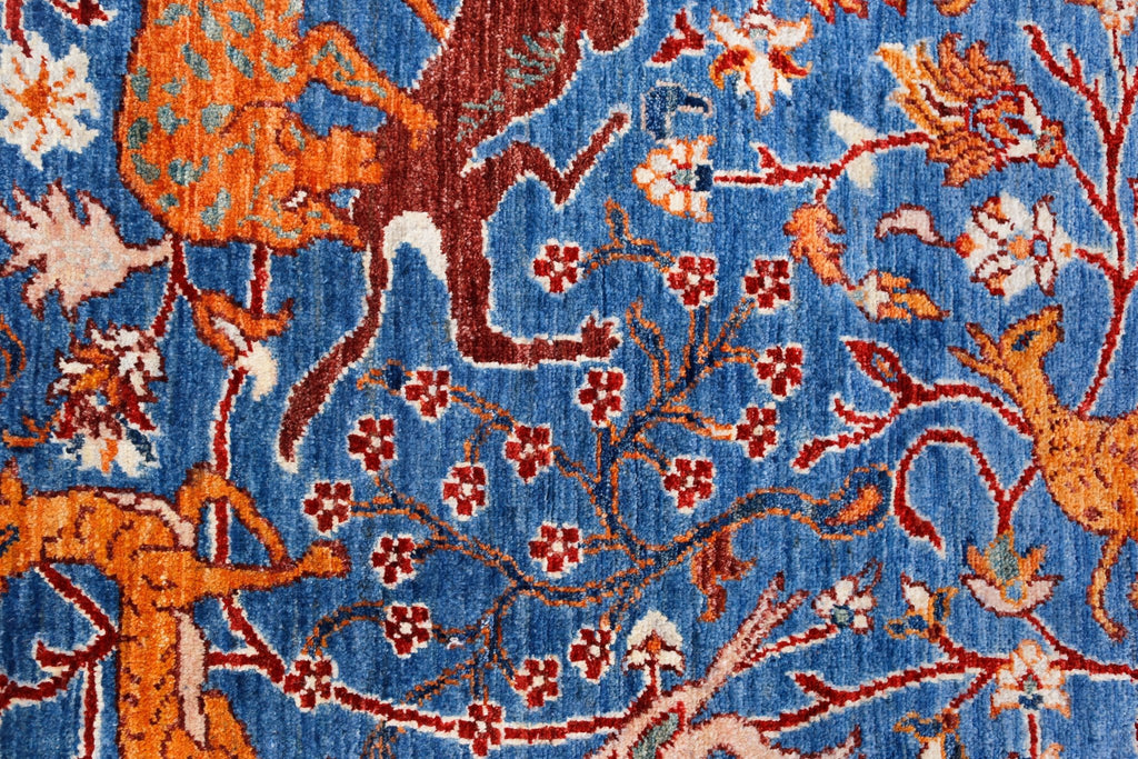 Handmade Afghan Chobi Hunting Rug | 184 x 121 cm | 6'1" x 4' - Najaf Rugs & Textile
