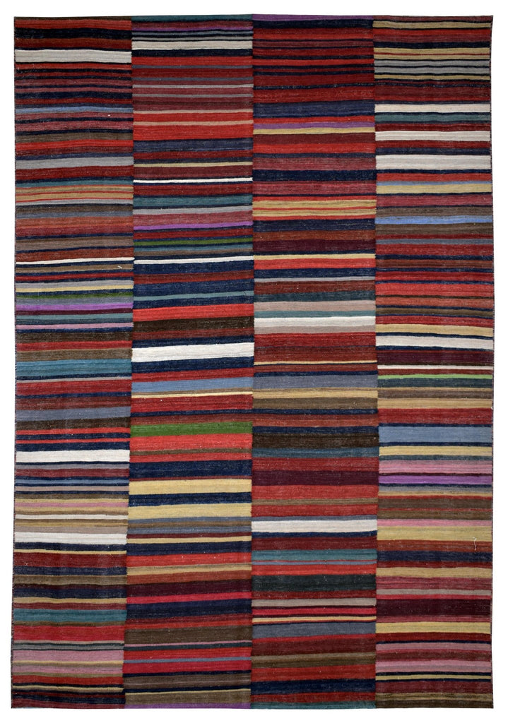Handmade Afghan Chobi Maimana Kilim | 288 x 200 cm | 9'4" x 6'5" - Najaf Rugs & Textile