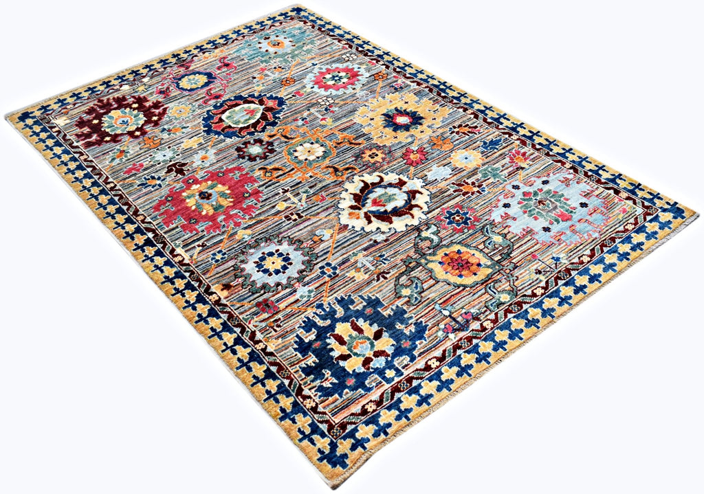 Handmade Afghan Chobi Rug | 179 x 119 cm | 5'10" x 3'11" - Najaf Rugs & Textile