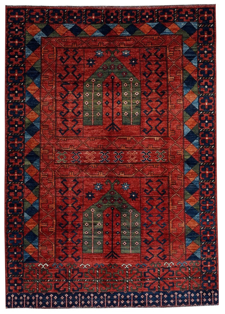Handmade Afghan Chobi Rug | 202 x 153 cm - Najaf Rugs & Textile