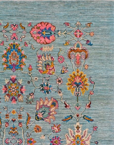 Handmade Afghan Chobi Rug | 203 x 161 cm | 7’5” x 5’8” - Najaf Rugs & Textile