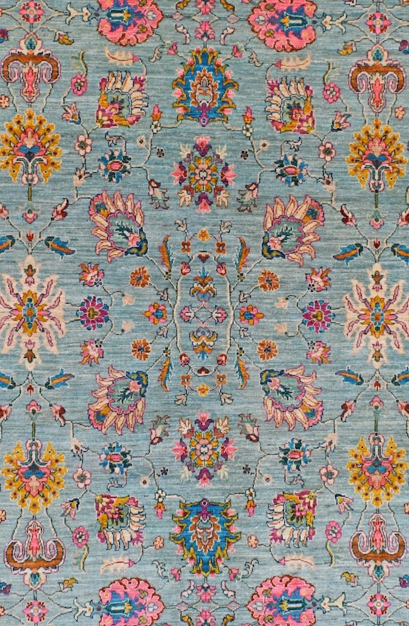 Handmade Afghan Chobi Rug | 203 x 161 cm | 7’5” x 5’8” - Najaf Rugs & Textile