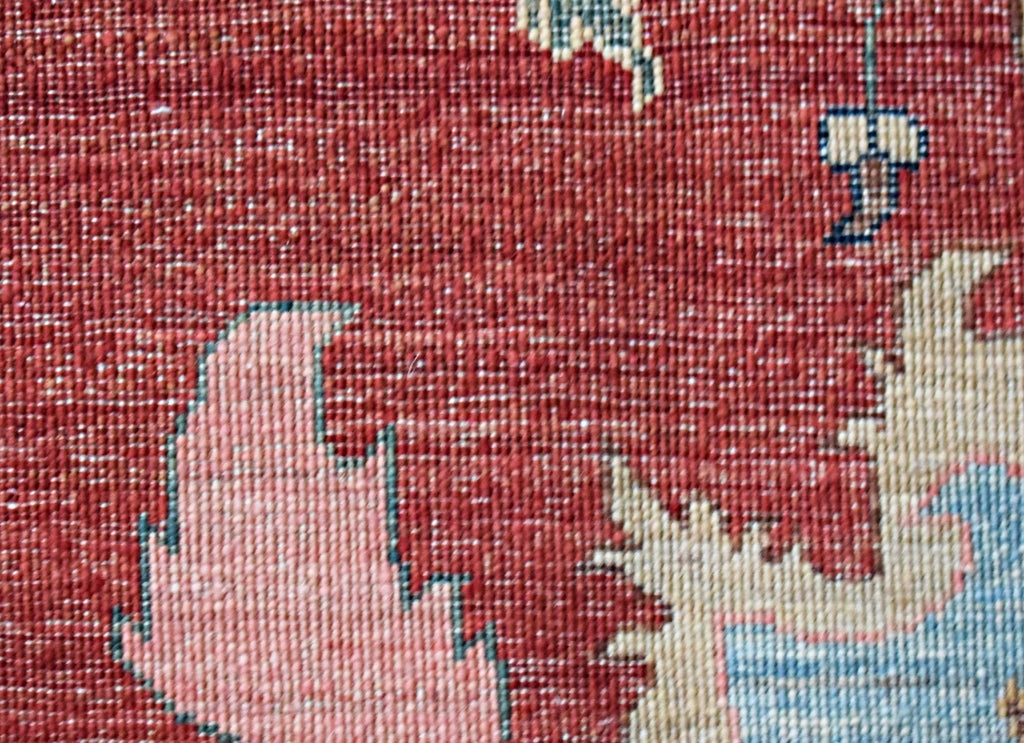 Handmade Afghan Chobi Rug | 205 x 203 cm | 6'9" x 6'8" - Najaf Rugs & Textile