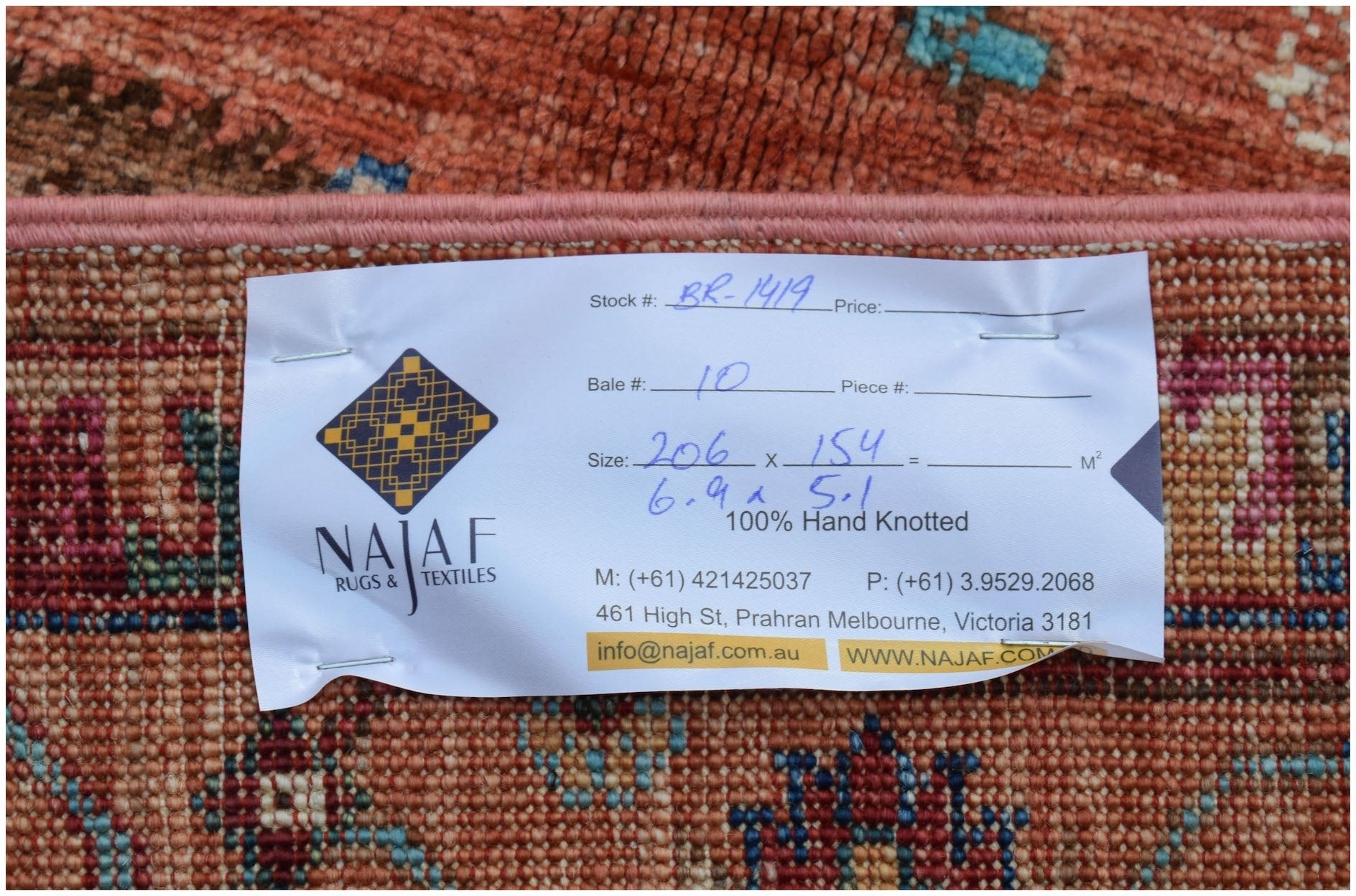 Handmade Afghan Chobi Rug | 206 x 154 cm | 6'9" x 5'1" - Najaf Rugs & Textile