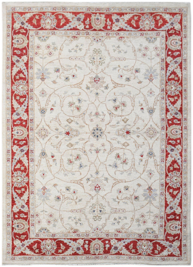 Handmade Afghan Chobi Rug | 231 x 170 cm | 7'7" x 5'7" - Najaf Rugs & Textile