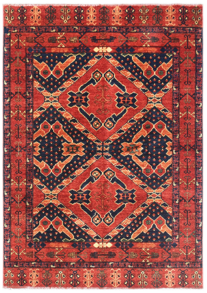 Handmade Afghan Chobi Rug | 239 x 173 cm | 7'10" x 5'8" - Najaf Rugs & Textile