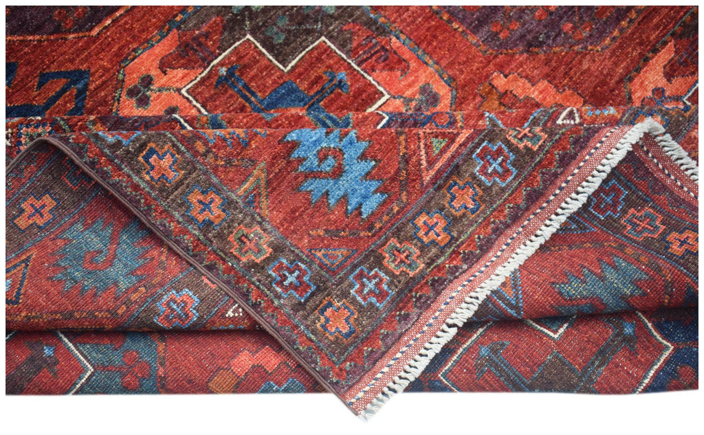 Handmade Afghan Chobi Rug | 278 x 211 cm | 9'2" x 6'11" - Najaf Rugs & Textile