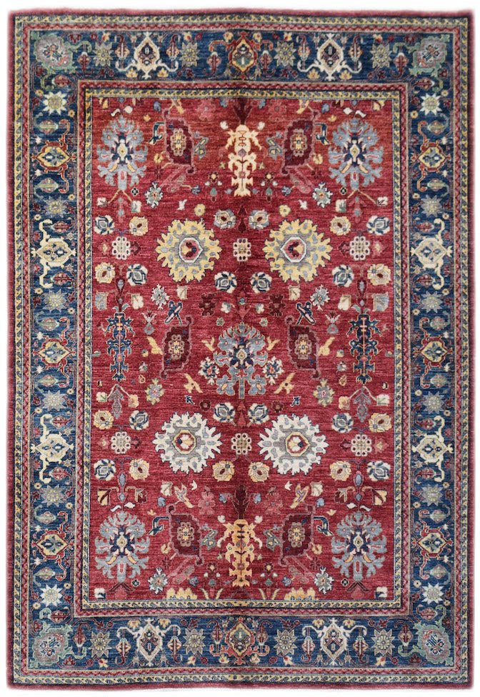 Handmade Afghan Chobi Rug | 279 x 198 cm | 9'2" x 6'6" - Najaf Rugs & Textile