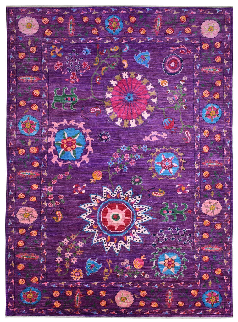 Handmade Afghan Chobi Rug | 287 x 204 cm | 9'4" x 6'6" - Najaf Rugs & Textile