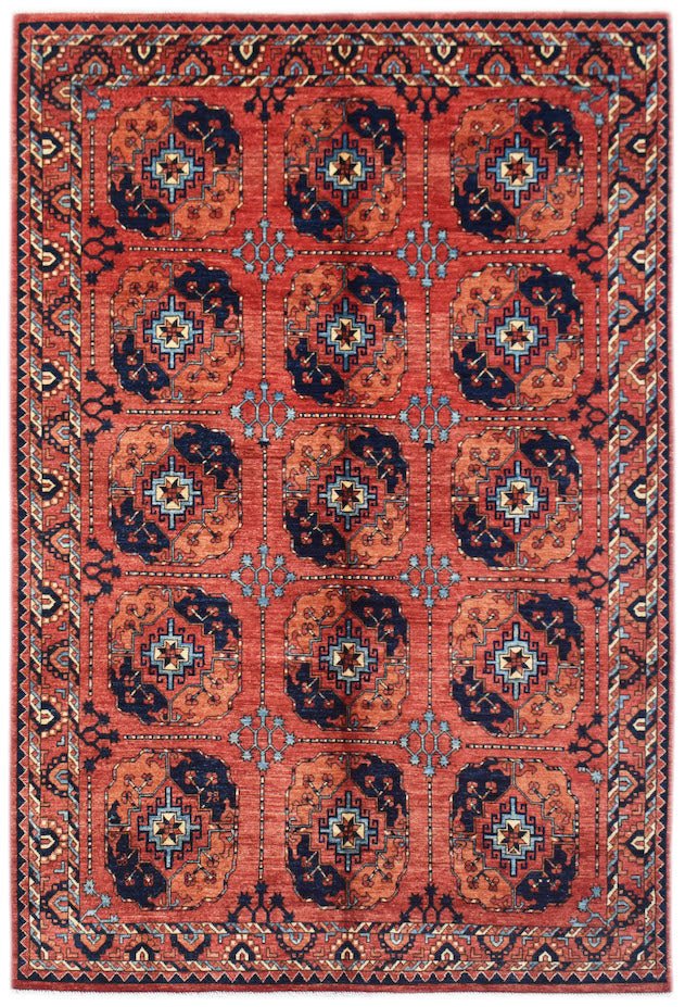 Handmade Afghan Chobi Rug | 290 x 206 cm | 9'6" x 6'9" - Najaf Rugs & Textile