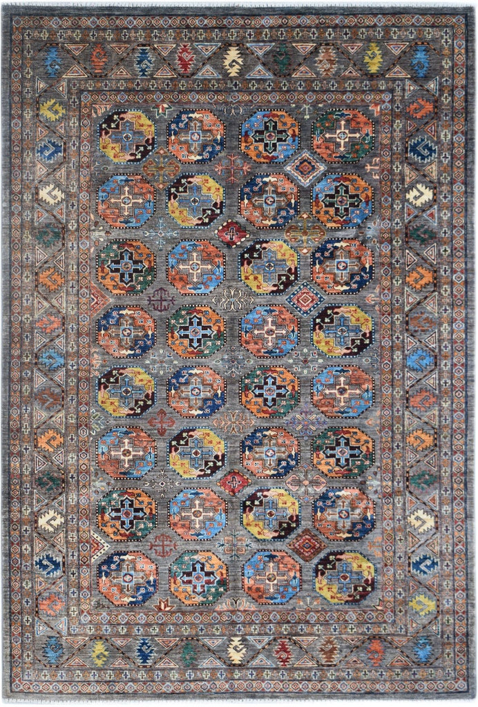 Handmade Afghan Chobi Rug | 295 x 199 cm | 9'8" x 6'7" - Najaf Rugs & Textile