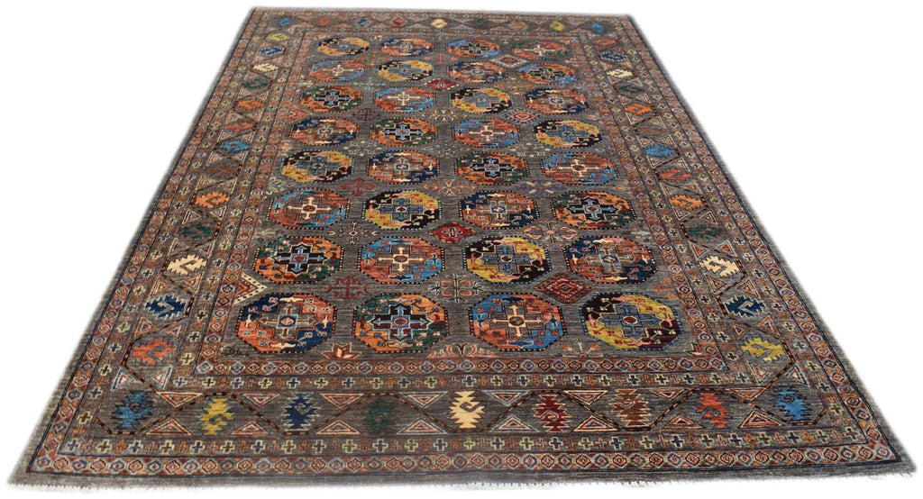 Handmade Afghan Chobi Rug | 295 x 199 cm | 9'8" x 6'7" - Najaf Rugs & Textile