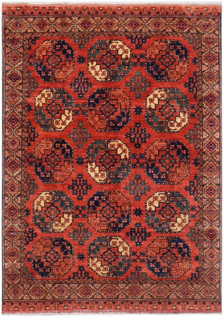 Handmade Afghan Chobi Rug | 296 x 208 cm | 9'9" x 6'10" - Najaf Rugs & Textile