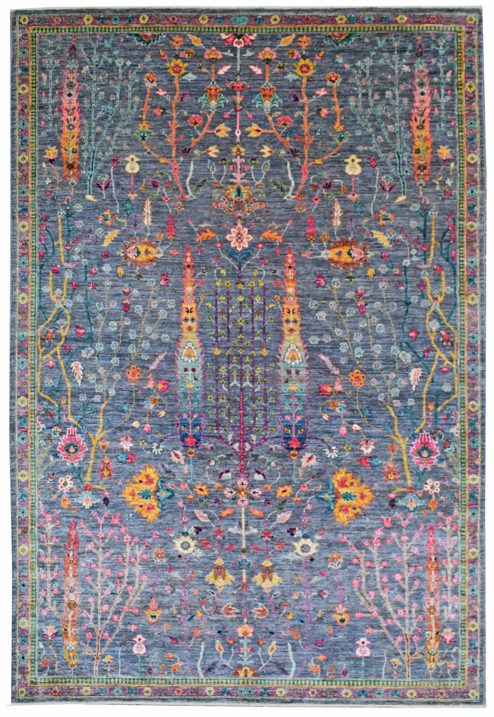 Handmade Afghan Chobi Rug | 303 x 203 cm | 9'9" x 6'6" - Najaf Rugs & Textile