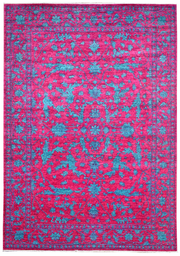 Handmade Afghan Chobi Rug | 305 x 214 cm | 10' x 7' - Najaf Rugs & Textile